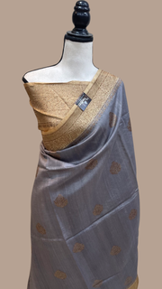 Pure Tussar Silk Handloom Banarasi Saree - The Handlooms