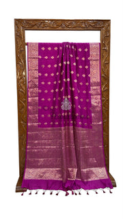 Pure Dupion Silk Banarasi Saree - The Handlooms