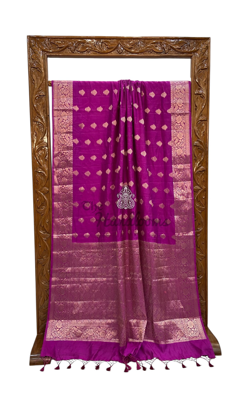 Pure Dupion Silk Banarasi Saree - The Handlooms