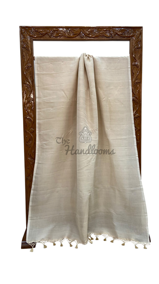 Tussar Georgette Handloom Banarasi Saree-Plain - The Handlooms