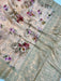 Pure Georgette Chikankari  With Digital Print Handloom Banarasi Saree - The Handlooms