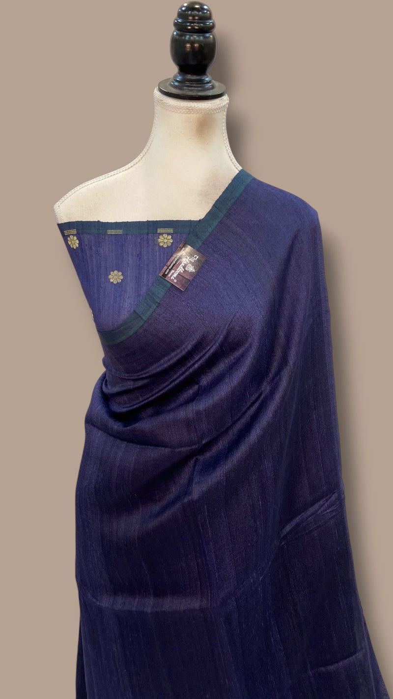 Pure Desi Tussar Silk Handloom Banarasi Saree - The Handlooms