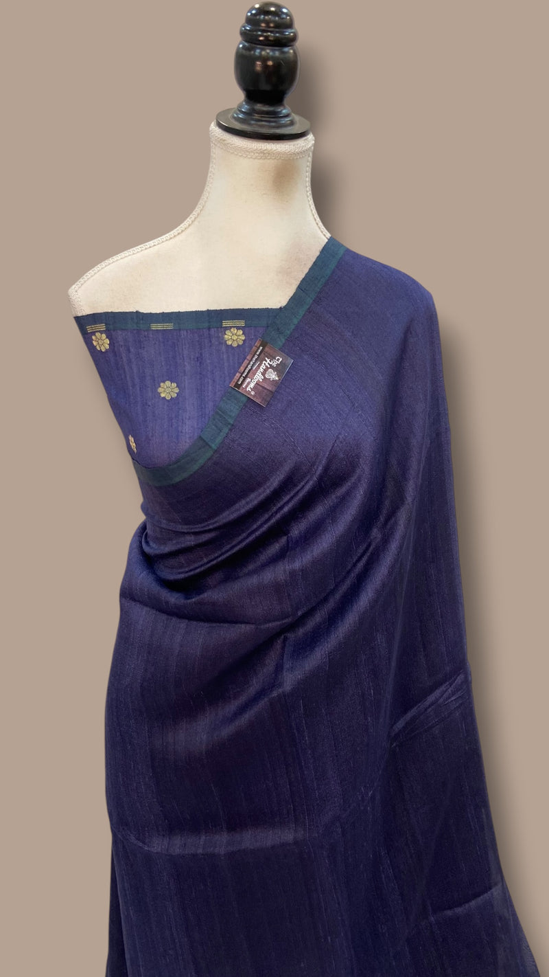Pure Desi Tussar Silk Handloom Banarasi Saree - The Handlooms