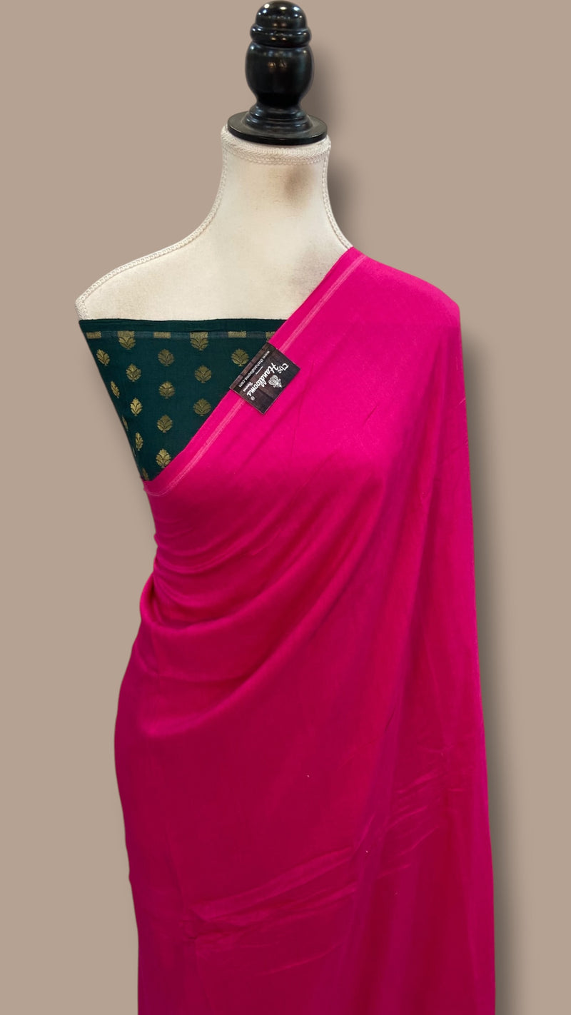 Moonga Silk Handloom Banarasi Saree - The Handlooms