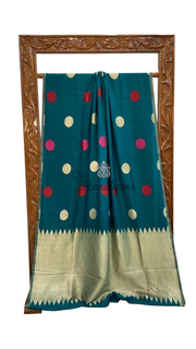 Pure Satan Silk Banarasi Handloom Saree - All Over Boota Work - The Handlooms