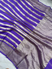 Khaddi Georgette Banarasi Saree - water zari - The Handlooms