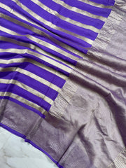 Khaddi Georgette Banarasi Saree - water zari - The Handlooms