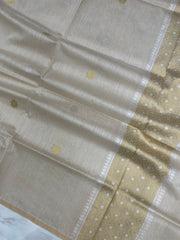 Pure Moonga  handloom Dupatta Gold Zari - The Handlooms