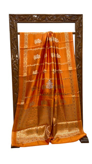 Pure Mango Silk Banarasi Handloom Saree - The Handlooms