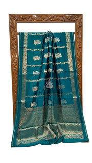 Pure Mango Silk Banarasi Handloom Saree - The Handlooms