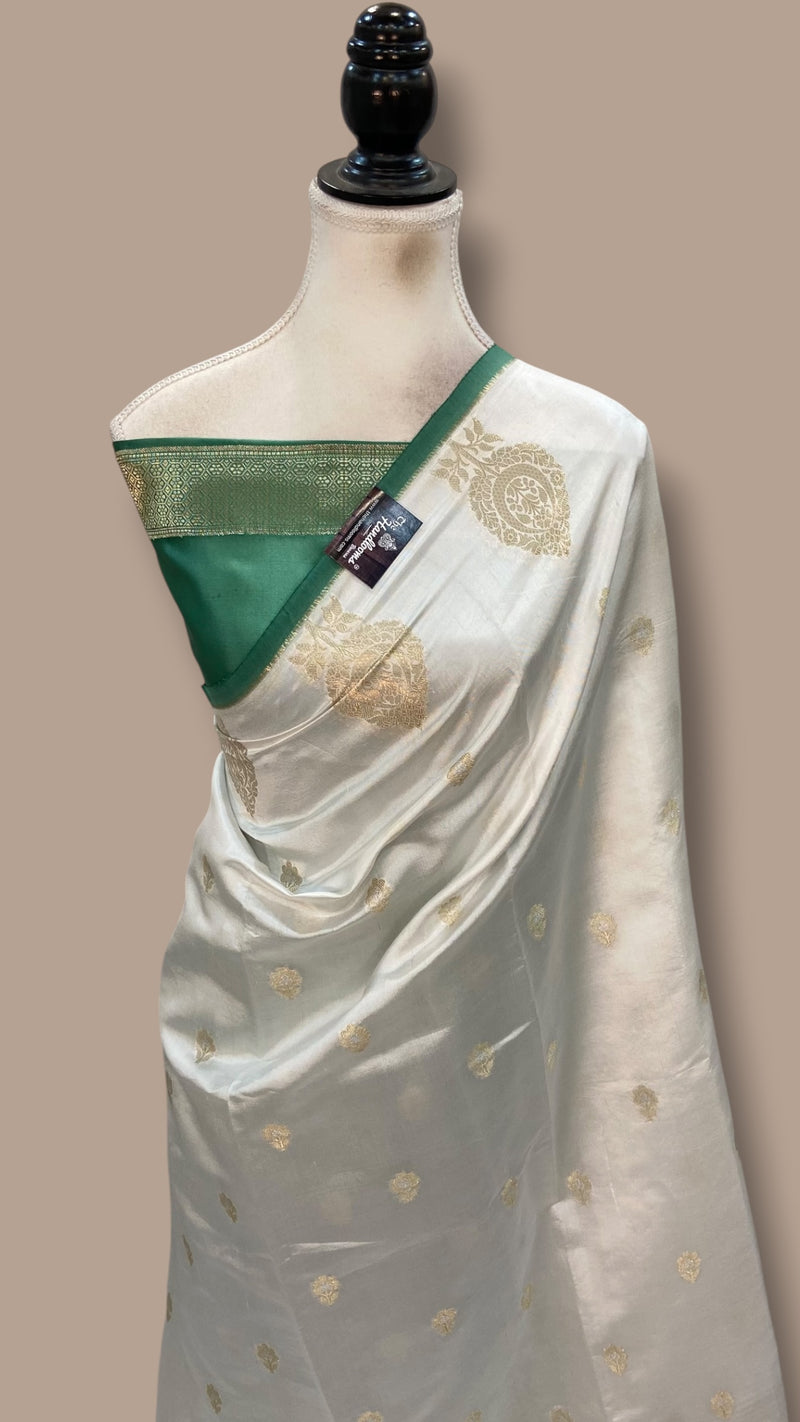 Pure Mango Silk Banarasi Handloom Saree