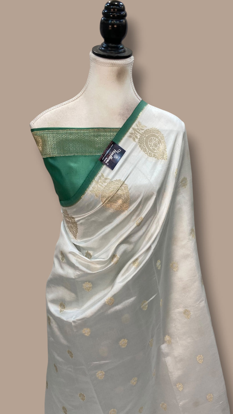 Pure Mango Silk Banarasi Handloom Saree