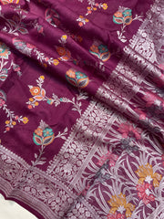 Tussar Georgette Handloom Banarasi Saree - The Handlooms