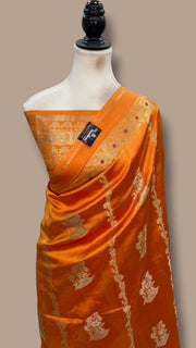 Pure Mango Silk Banarasi Handloom Saree - The Handlooms