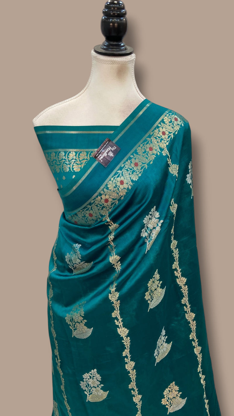 Pure Mango Silk Banarasi Handloom Saree - The Handlooms