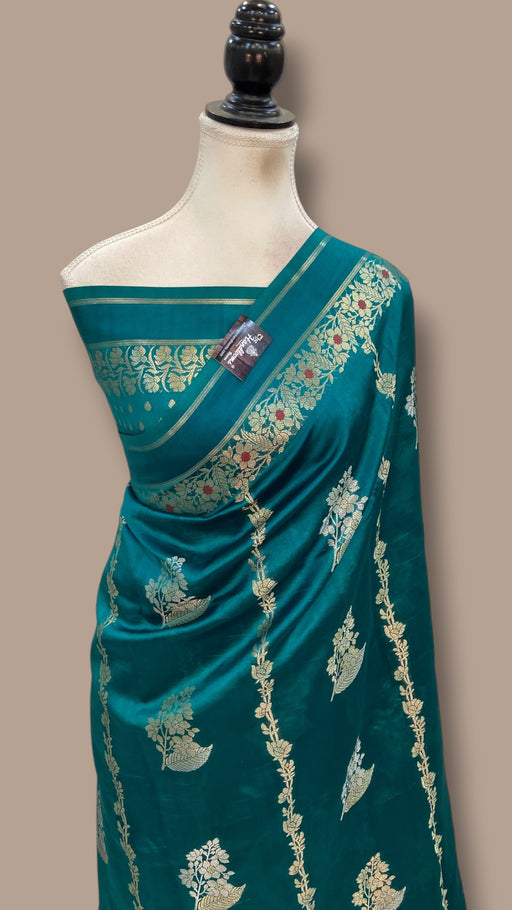 Pure Mango Silk Banarasi Handloom Saree - The Handlooms