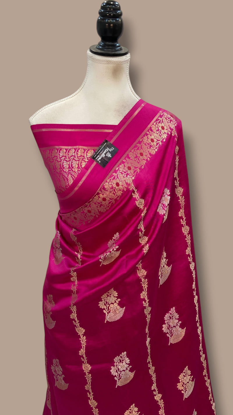 Pure Mango Silk Banarasi Handloom Saree - The Handlooms