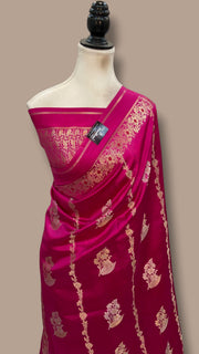 Pure Mango Silk Banarasi Handloom Saree - The Handlooms