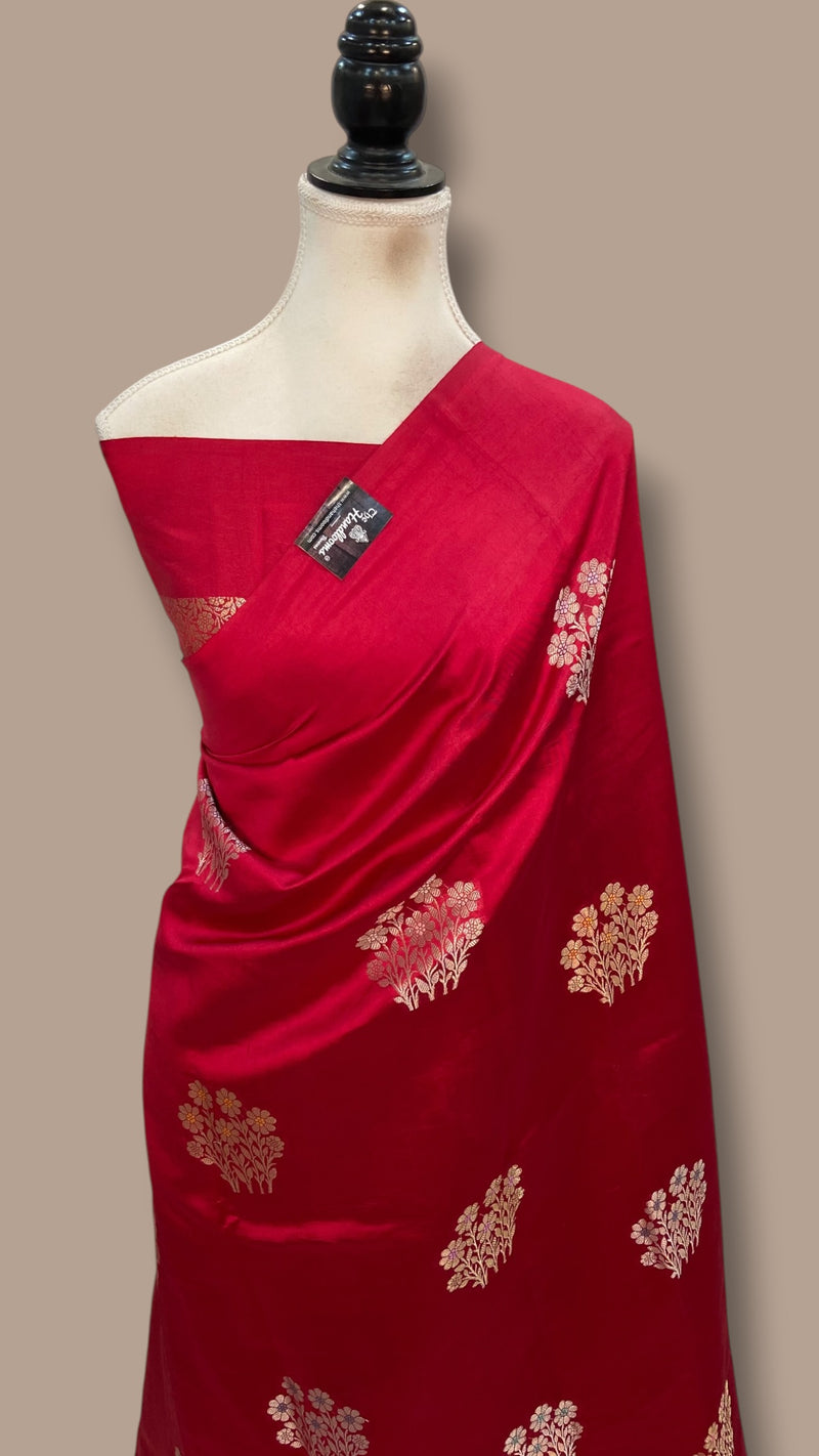 Pure Mango Silk Banarasi Handloom Saree - The Handlooms