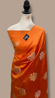 Pure Mango Silk Banarasi Handloom Saree - The Handlooms