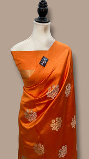 Pure Mango Silk Banarasi Handloom Saree - The Handlooms