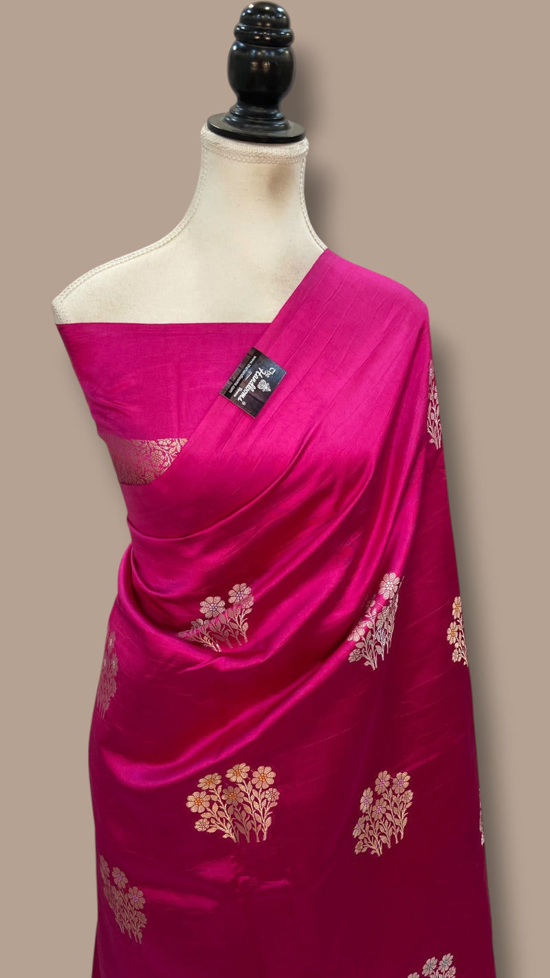 Pure Mango Silk Banarasi Handloom Saree - The Handlooms