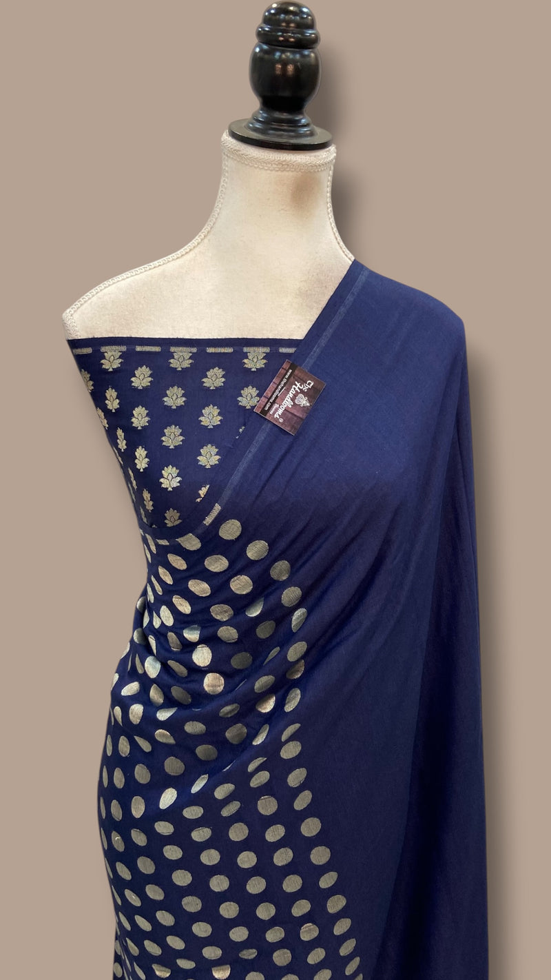 Patli Moonga Silk Handloom Banarasi Saree