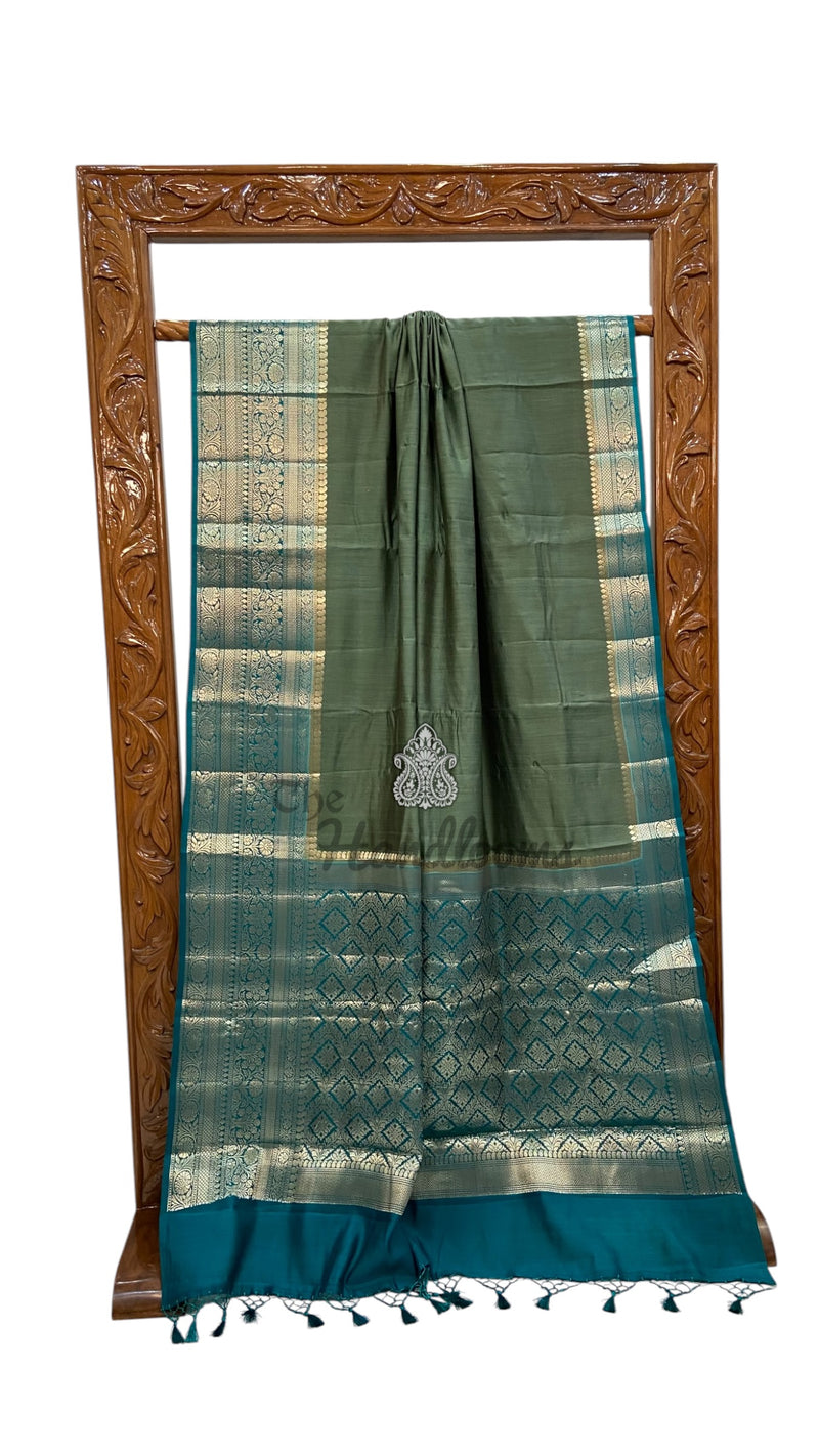 Pure Chiniya Silk Handloom Banarasi Saree - The Handlooms