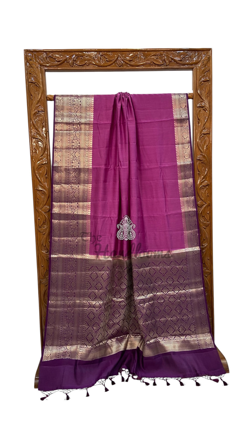Pure Chiniya Silk Handloom Banarasi Saree - The Handlooms