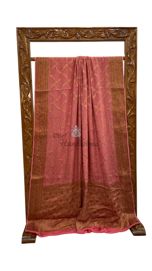 Pure Chiffon Khaddi Banarasi Saree - The Handlooms