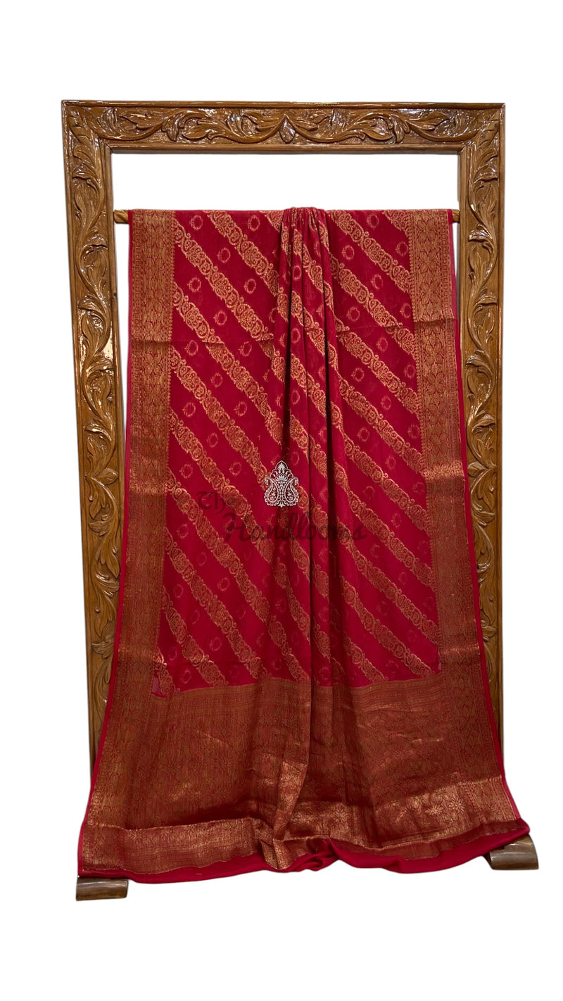 Pure Chiffon Khaddi Banarasi Saree - The Handlooms