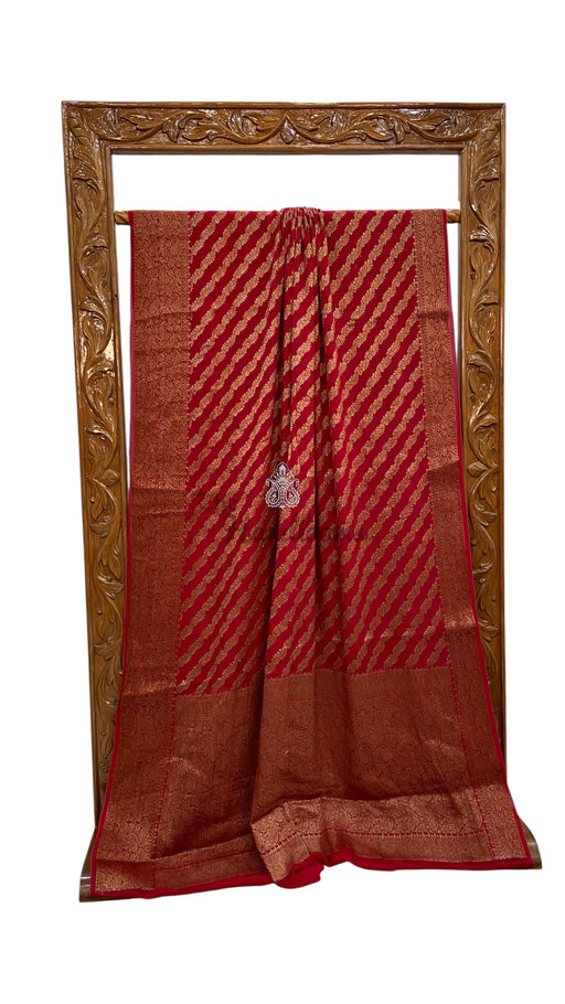 Pure Chiffon Khaddi Banarasi Saree - The Handlooms
