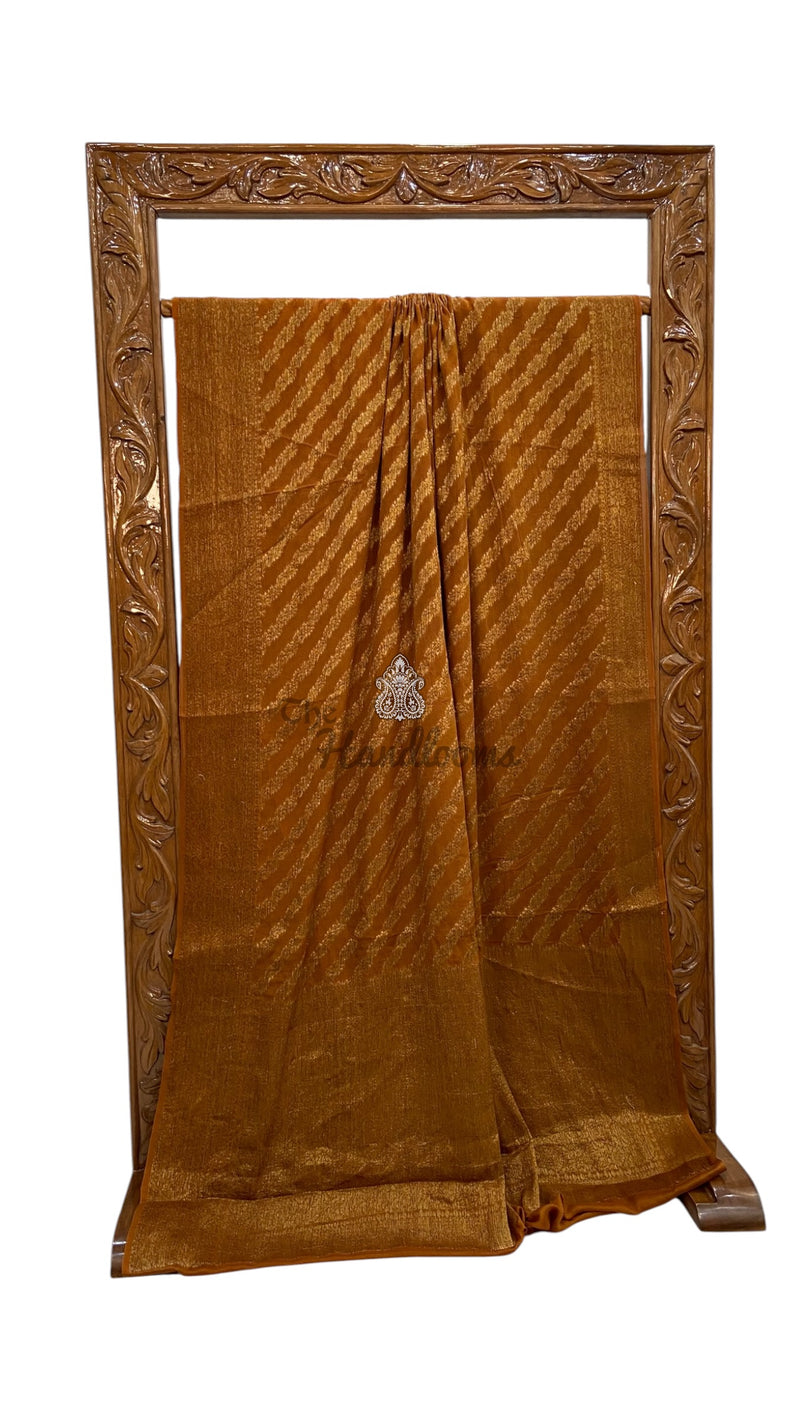 Pure Chiffon Khaddi Banarasi Saree - The Handlooms