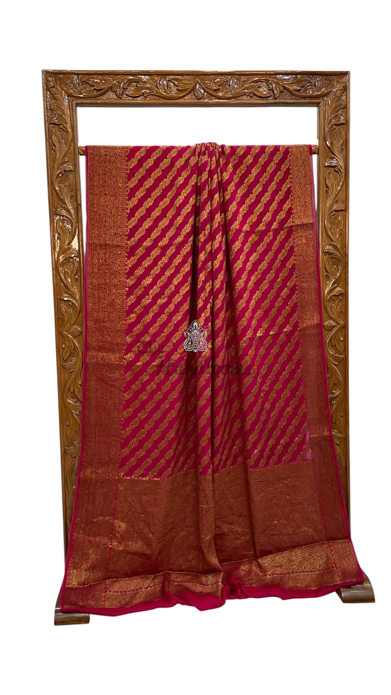 Pure Chiffon Khaddi Banarasi Saree - The Handlooms