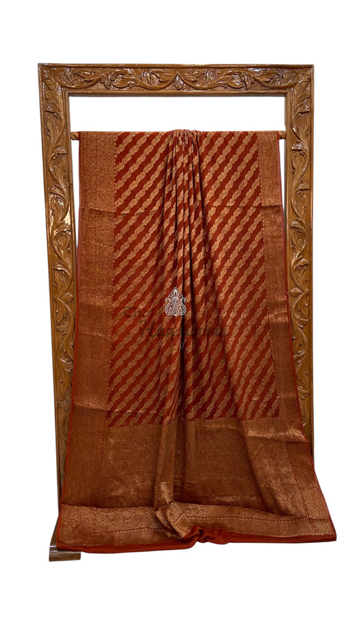 Pure Chiffon Khaddi Banarasi Saree - The Handlooms