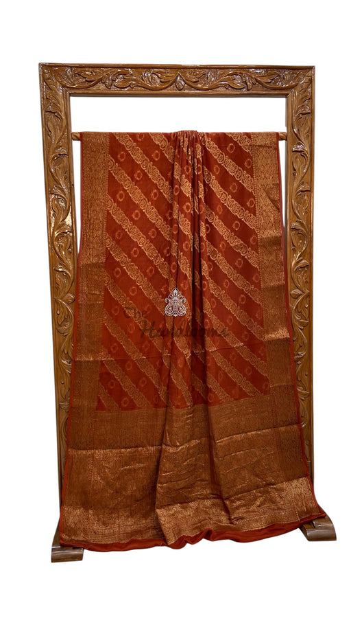Pure Chiffon Khaddi Banarasi Saree - The Handlooms