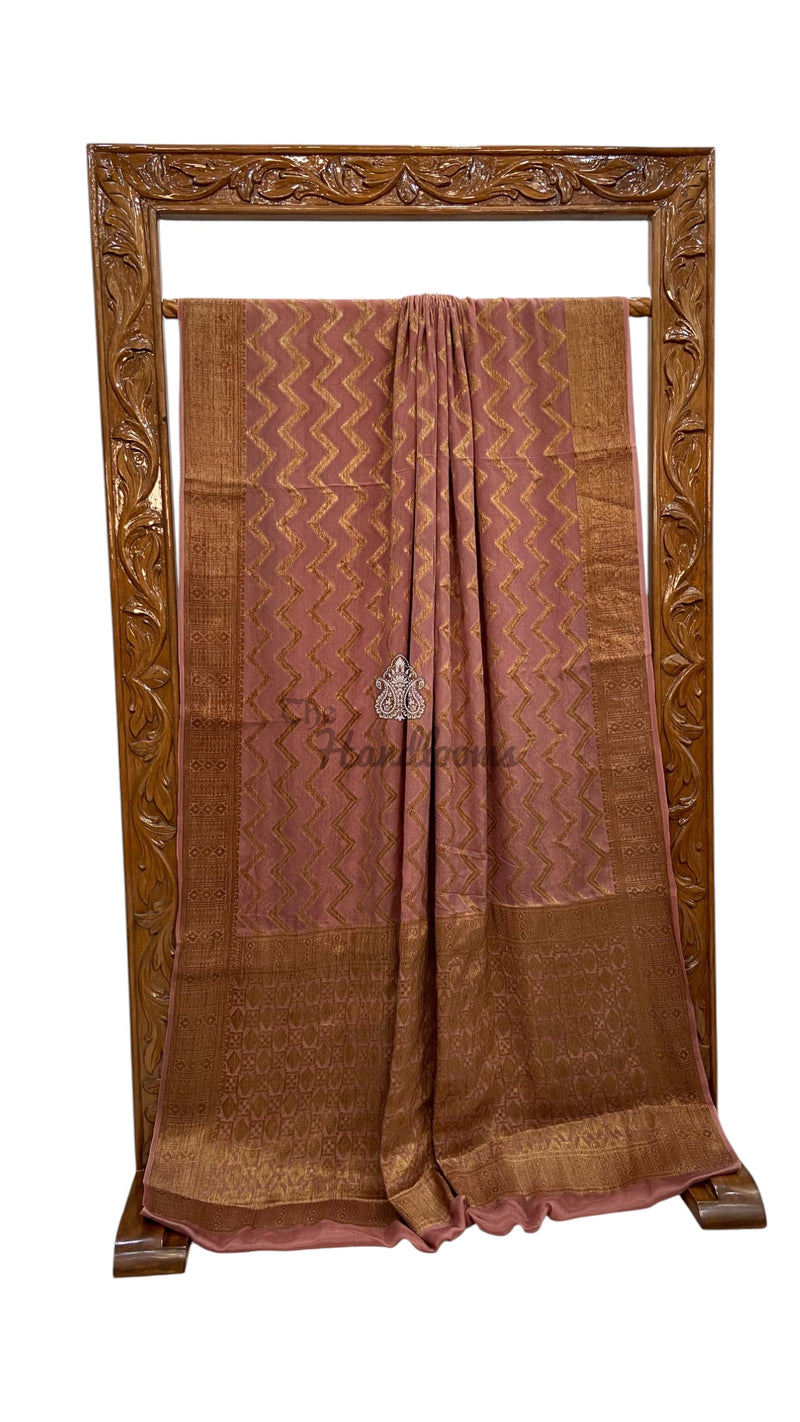 Pure Chiffon Khaddi Banarasi Saree - The Handlooms