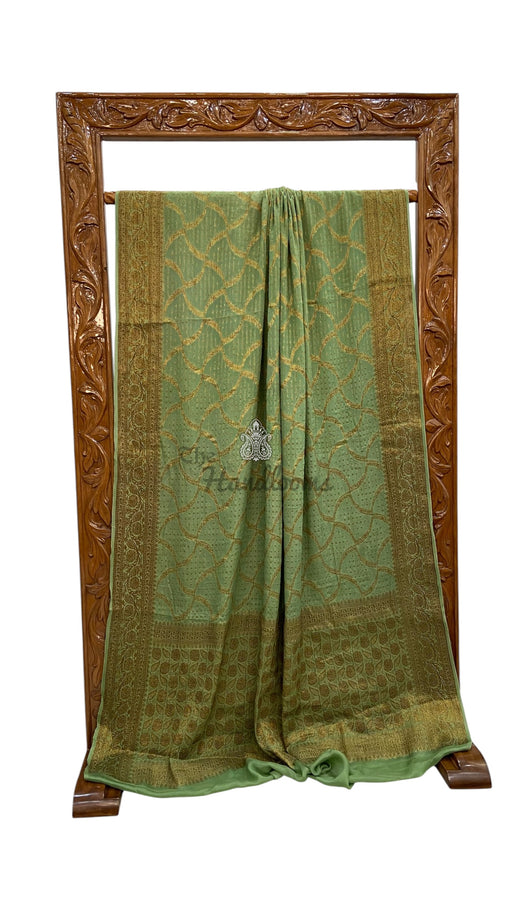 Pure Chiffon Khaddi Banarasi Saree - The Handlooms