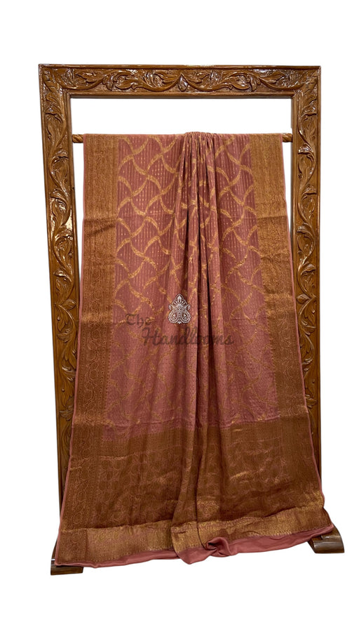 Pure Chiffon Khaddi Banarasi Saree - The Handlooms