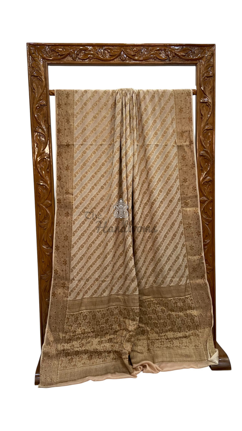 Pure Chiffon Khaddi Banarasi Saree - The Handlooms