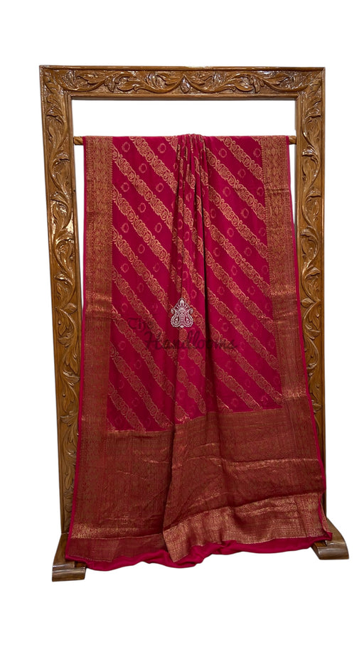 Pure Chiffon Khaddi Banarasi Saree - The Handlooms