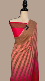 Khaddi Georgette Banarasi Saree -  Antique zari - The Handlooms