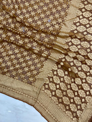 Pure Georgette Banarasi Bandhej Handloom Saree - The Handlooms