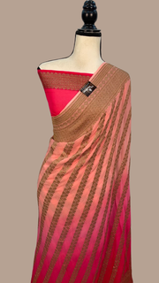 Khaddi Georgette Banarasi Saree -  Antique zari - The Handlooms