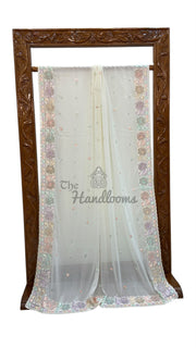 Pure Viscose Georgette Handloom Banarasi Saree - Handwork - The Handlooms
