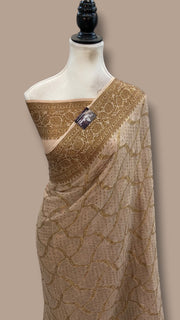 Pure Chiffon Khaddi Banarasi Saree - The Handlooms