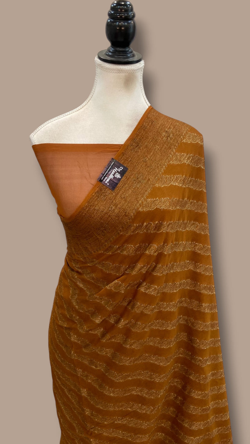 Pure Chiffon Khaddi Banarasi Saree - The Handlooms