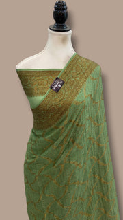 Pure Chiffon Khaddi Banarasi Saree - The Handlooms