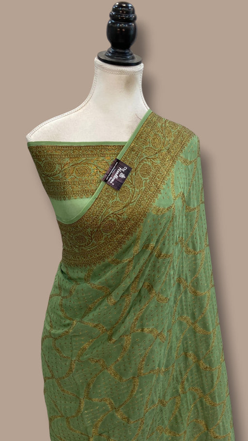 Pure Chiffon Khaddi Banarasi Saree - The Handlooms