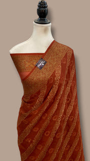 Pure Chiffon Khaddi Banarasi Saree - The Handlooms